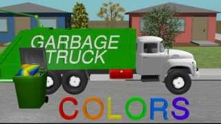 Color Garbage Truck  Learning for Kids [upl. by Blondelle]