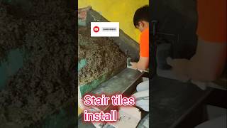 Stair tiles install foryou ৳ tileideas construction floortiles diy tiles stairs [upl. by Ellie]