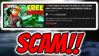 Fake Free Robux Livestream Scammers Need To Be Stopped [upl. by Assirac610]