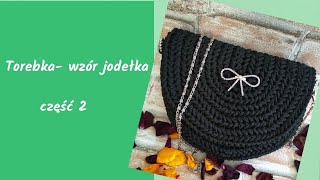 Torebka ze sznurka poliestrowego wzorem w jodełkę część 2 [upl. by Annuhsal]