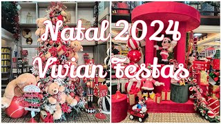 Linda decoração de Natal 2024 na Vivian Festas Tour com preços e muitas inspirações [upl. by Anaizit]