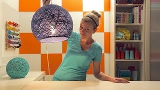 How to make a lampshade lanterns and yarn globes [upl. by Elatan]