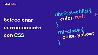 Seleccionar por clases con CSS La forma correcta de dar estilos a elementos HTML [upl. by Hgielrebmik]