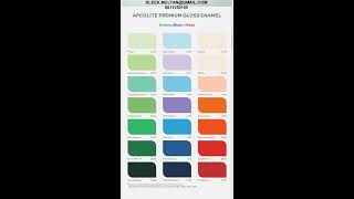 SHADE CARDS APCOLITE ENAMELGLOSS SATIN HIGLOSS ADVANCED BY ASIAN PAINTSDOWNLOAD E COLOUR CARD [upl. by Aniaj464]