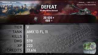 1293 AMX 13 FL 11  1 kill  579 dmg  223 xp  13616 credits  World of Tanks [upl. by Line]