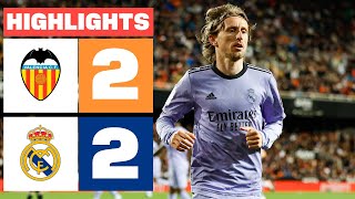 VALENCIA CF 2  2 REAL MADRID  RESUMEN LALIGA EA SPORTS [upl. by Hameerak]