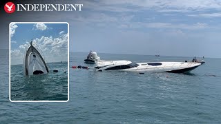 1m superyacht sinks off Florida coast [upl. by Isman]