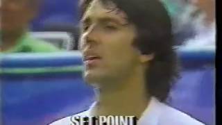 Slobodan Zivojinovic vs J McEnroe US Open 1987  1218 [upl. by Alekehs955]