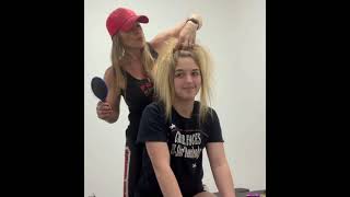 HOW TO Beehive Cheer Hair  Bump amp High Ponytail Curled Allstar Cheerleader [upl. by Lobel633]