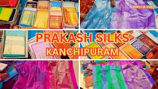 PRAKASH SILKS AND SAREES🥻KANCHIPURAM Bridal Sarees Collection  Pure Silk Sarees Kanchipuram [upl. by Ilsel30]