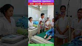 12 Lead ECG Electrode Placement Part1  Health Sector shorts viral nursing youtubeshorts [upl. by Airdnas229]