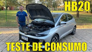 Hyundai HB20 10 turbo  Teste de consumo com gasolina e etanol [upl. by Barton]