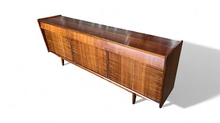 Credenza in Imbuia Wood with Drawers amp Shelves by Cimo 1960s  Lot 650 [upl. by Menides]