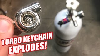 Turbo Keychain vs 850psi Didnt End Well [upl. by Kcirddes650]