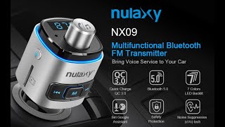 Nulaxy Nx09 Bluetooth FM Transmitter For Car [upl. by Parrott]