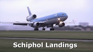 Amsterdam Airport Schiphol 20 landings on runway 18R36L Polderbaan [upl. by Suivatal]