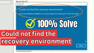 Fix Could not find the recovery environment in Windows 10  Unable to reset Windows 10 [upl. by Orr]