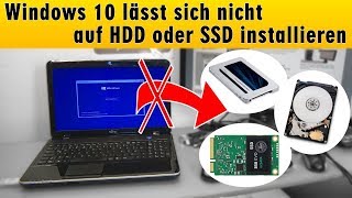 Windows 10 lässt sich nicht installieren auf HDD oder SSD  einfache Lösung  4K [upl. by Gussman]