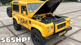 Tophat Defender 90 w Corvette 62 V8 LS3 Engine Exhaust Sounds [upl. by Nabru]