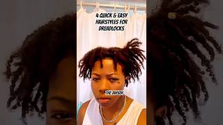 4 Quick amp Easy Dreadlock Hairstyles [upl. by Oruam47]