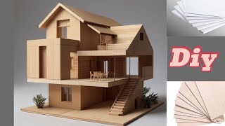 Make a villa with fomex cardboard  DIY [upl. by Kerwinn684]