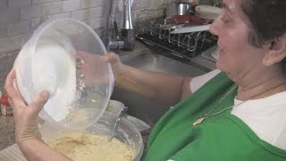 Angelos Mom Cooks Revani Greek Cake [upl. by Hartzell620]