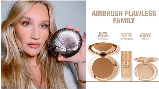 How To Apply Bronzer Using Charlottes Airbrush Bronzer amp Airbrush Collection  Charlotte Tilbury [upl. by Sirroned]