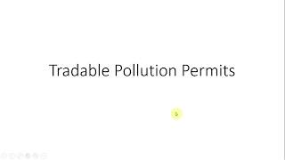 Economics Tradable and NonTradable Pollution Permits or Pollution Allowances [upl. by Lienhard]