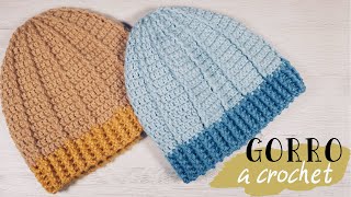 COMO TEJER GORRO fácil a crochet tejido paso a paso [upl. by Nali]