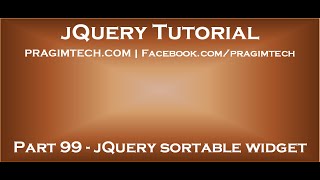 jQuery sortable widget [upl. by Elleret640]