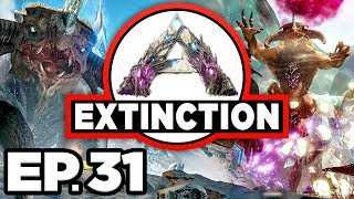 ARK Extinction Ep31  HARD ELEMENT NODE  VEIN BATTLE CAN I BEAT IT Modded Dinosaurs Gameplay [upl. by Epperson]