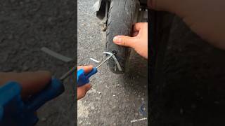 ASMR TIRE REPAIR  PLEASE BE CAREFULL ON YOUR WAY hobbies motorcycletires motorcycle tirepatch [upl. by Robinia]