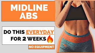 5 MIN MIDLINE AB WORKOUT  Get your AB CRACK quickly  no equipment  Martina Levi [upl. by Maisie]