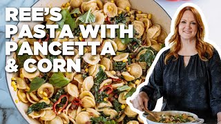 Ree Drummonds Pasta with Pancetta and Corn  The Pioneer Woman  Food Network [upl. by Josey]