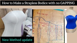 how to draft a strapless bodice pattern  Strapless tube blouse [upl. by Primavera]