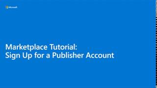 Microsoft Commercial Marketplace  Create Publisher Account [upl. by Imeaj231]