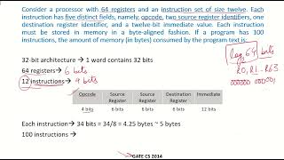 CO23b  Solved example 2  Instruction Set Architecture  GATE [upl. by Casia]