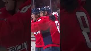 Ovechkin beats Hellebuyck for beauty [upl. by Eillom]