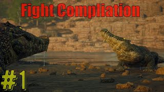 🐊Path of Titans🍗  Kapro Fight Compilation 1 pathoftitans [upl. by Aicilev867]