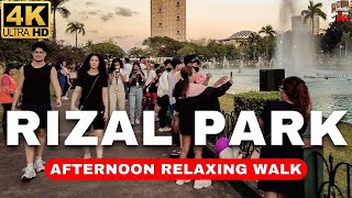 4K MOST FAMOUS Park in the Philippines  Rizal Park Afternoon Walking Tour 2024 [upl. by Oilenroc]