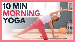 10 min Morning Yoga Stretch to Wake Up  ALL LEVELS NO PROPS [upl. by Atikcir507]