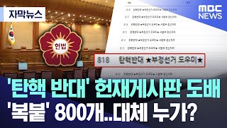 자막뉴스 탄핵 반대 헌재게시판 도배 ‘복붙’ 800개대체 누가 20241216MBC뉴스 [upl. by Ealasaid]