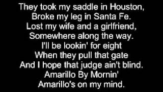 Amarillo by morning lyrics [upl. by Heeley541]