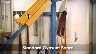 Gypsum Board SoftBody Impact ASTM E 695 [upl. by Kassie]