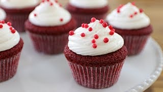 Red Velvet Cupcakes Recipe  How to Make Red Velvet Cupcakes [upl. by Ylurt805]