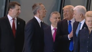 Trump Shoves Prime Minister of Montenegro at NATO Meeting [upl. by Ian]