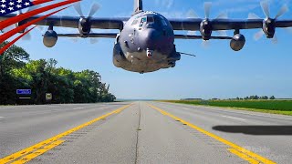 AC130 Gunship Turns Highway into Runway Historic First Landing and Takeoff [upl. by Gosselin]