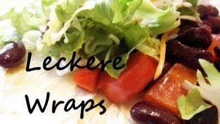 Leckere warme GemüseWraps vegetarisch  Yummy warm Vegetable Wraps vegetarian [upl. by Crispin741]