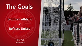 Broxburn Athletic v Boness United  The goals [upl. by Nibur434]