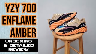 ADIDAS YEEZY BOOST 700 ENFLAME AMBER  UNBOXING AND DETAILED REVIEW [upl. by Enaasiali]